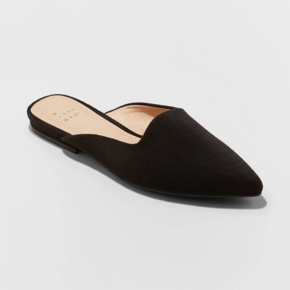 Kurosawa Microsuede Square Throat Mules- A New Day